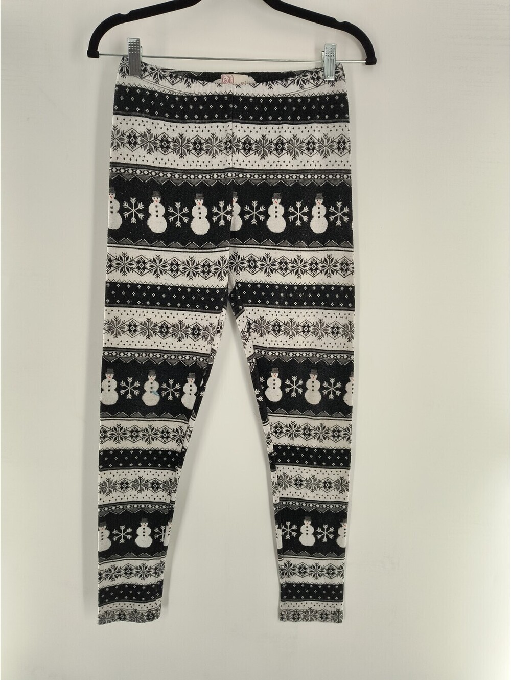 SO Women's Snow Man Leggings Thermal Size S 040